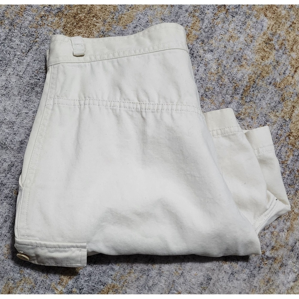 Lauren Ralph Lauren Womens Cotton Shorts Off White Denim Cargo Size 6